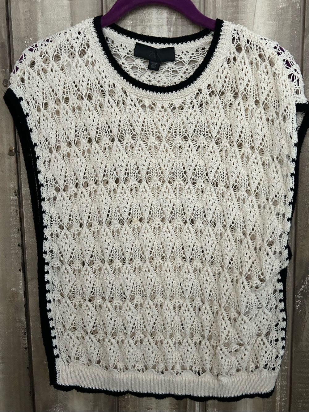 Zara crochet knit tank, M